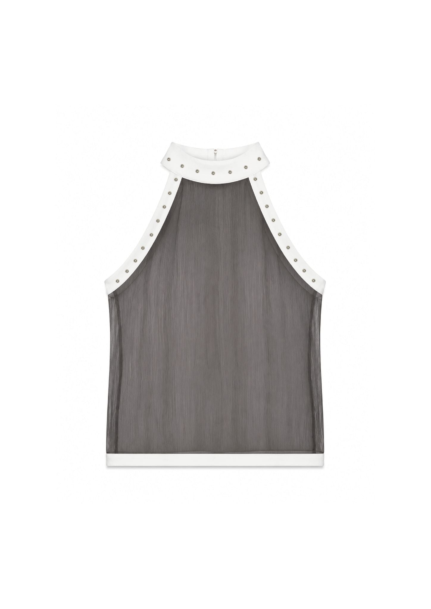 Haut en soie gris