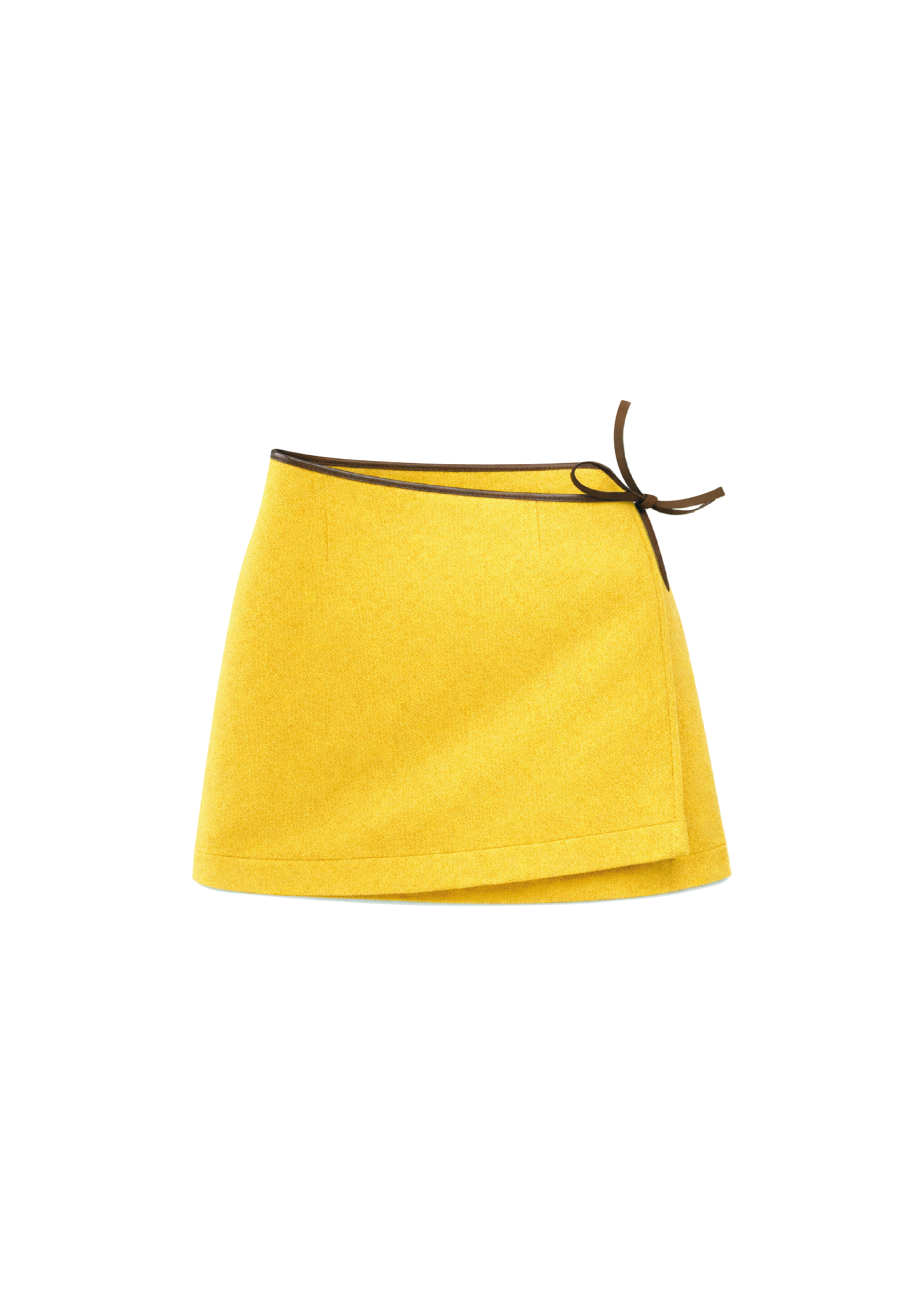 Jupe portefeuille jaune