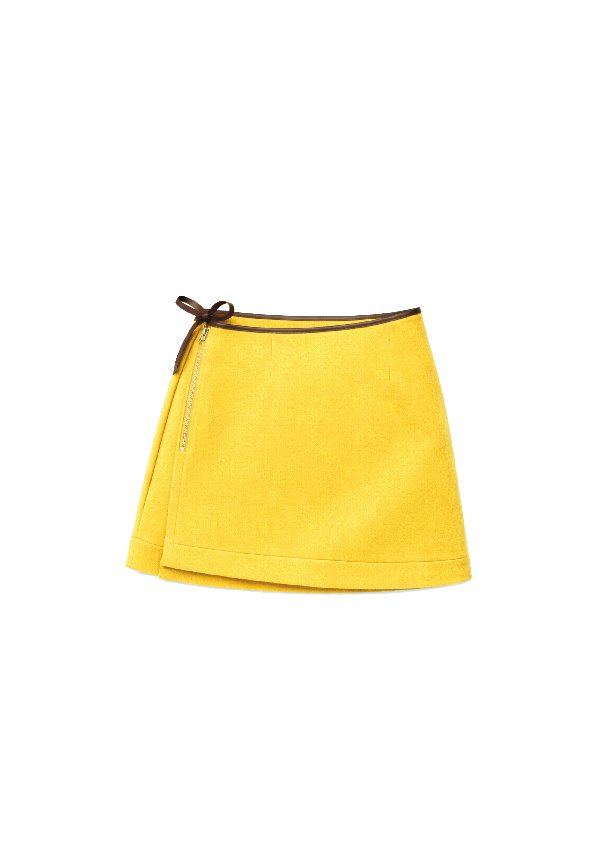 Jupe portefeuille jaune